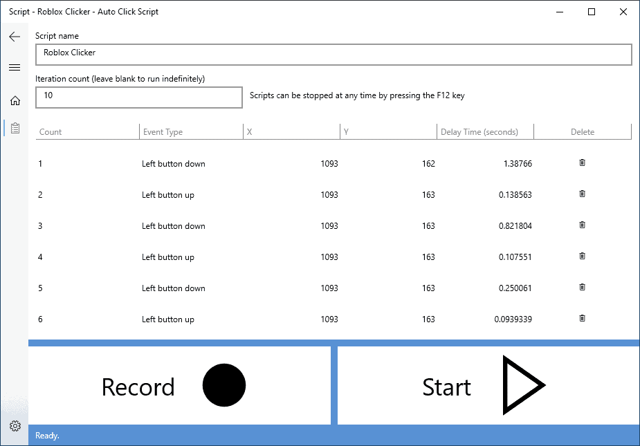 Auto Click Script - Process Storm